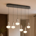 Lightsin Cloud Glass Pendant Light with Tri-Colour LED and Metal Frame