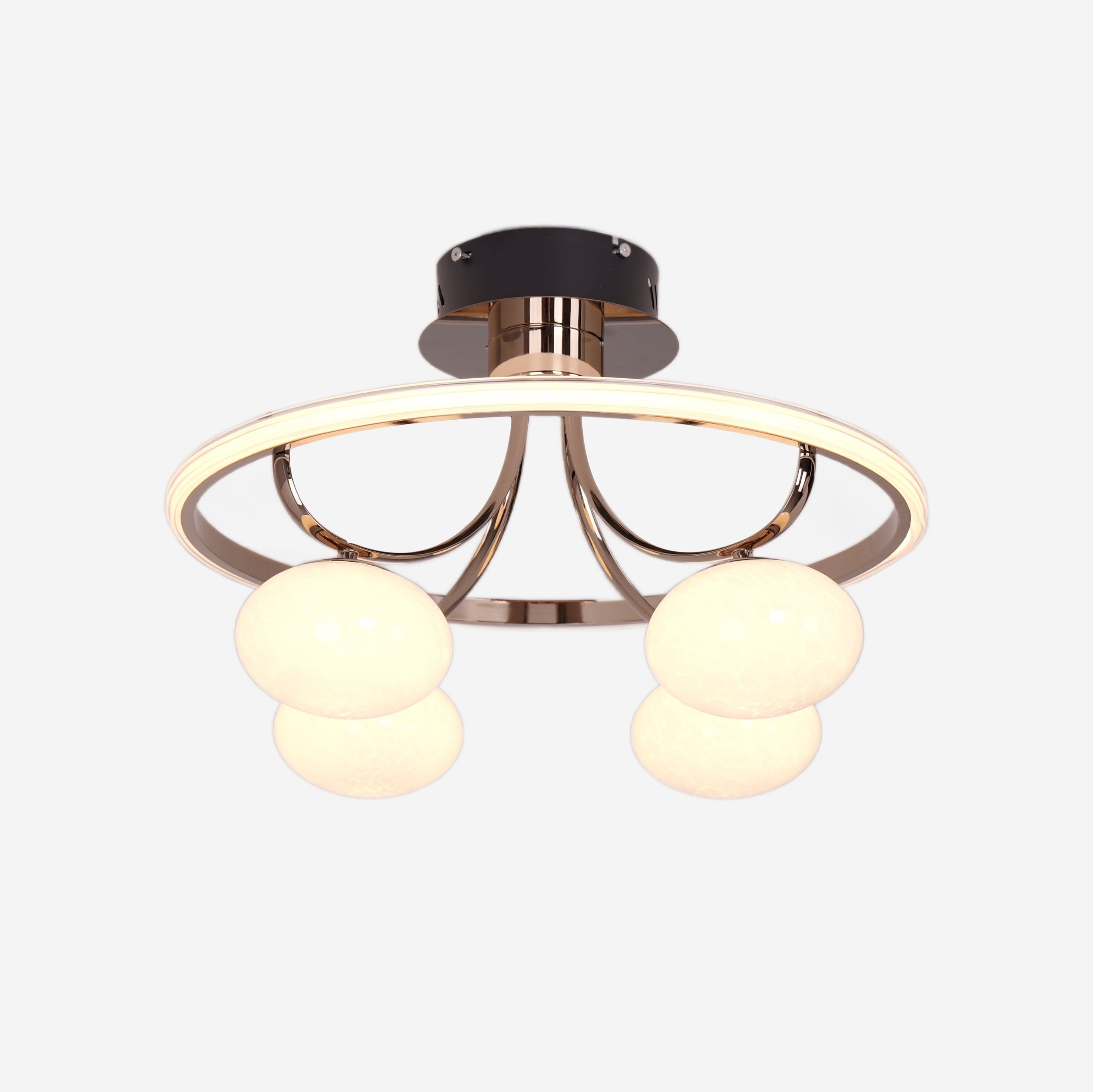 Lightsin Elegant Circular Ceiling Light with Four Orbs
