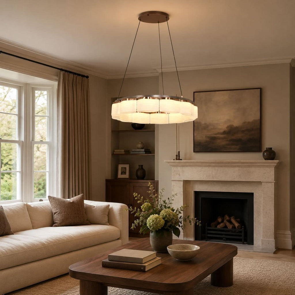 Lightsin Elegant LED Pendant Light with Onyx Glass Shade