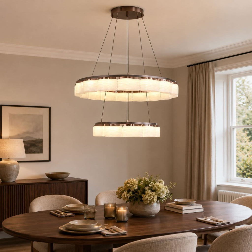 Lightsin Elegant LED Pendant Light with Onyx Glass Shade