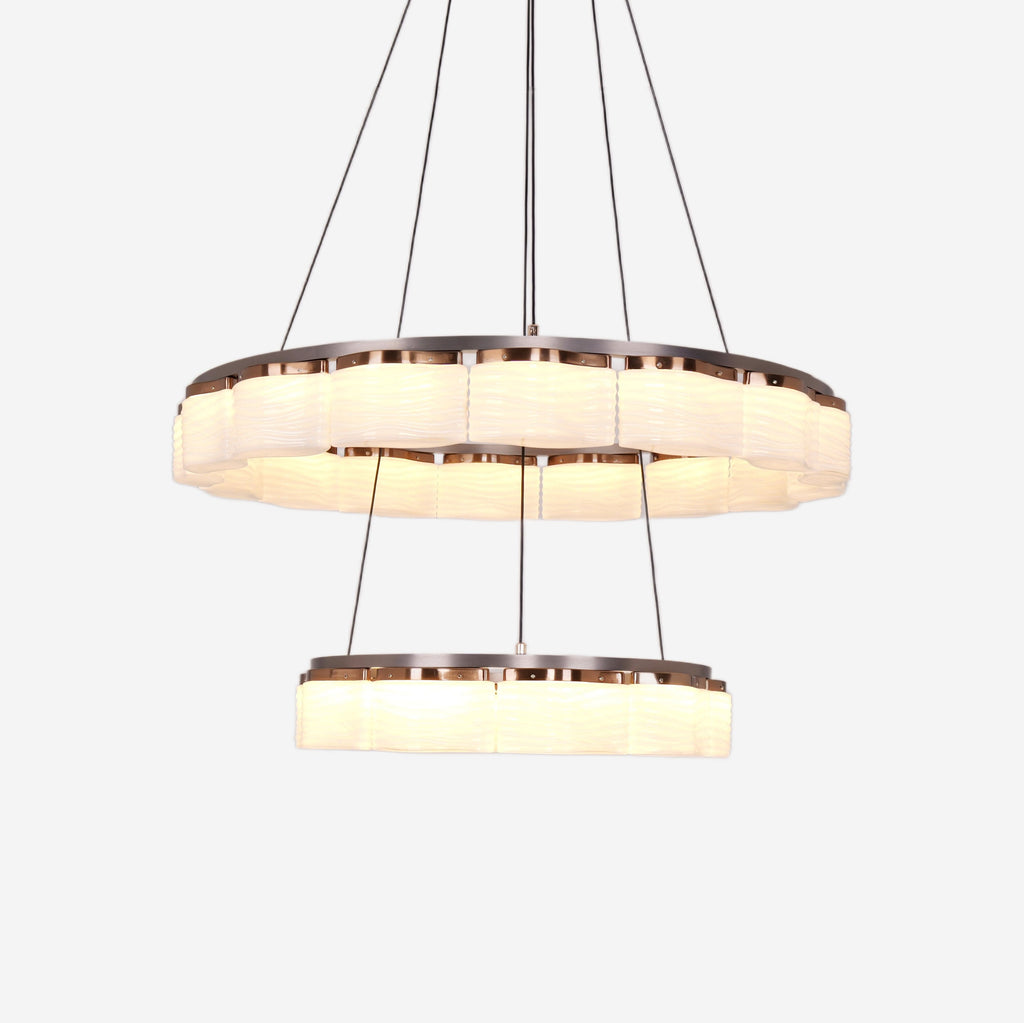 Lightsin Elegant LED Pendant Light with Onyx Glass Shade