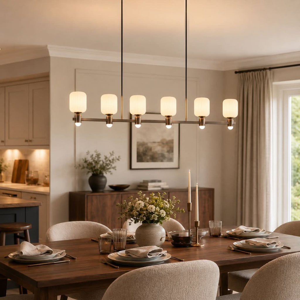 Lightsin Modern Minimalist Luxury Bronze Chandelier with Acrylic Shades