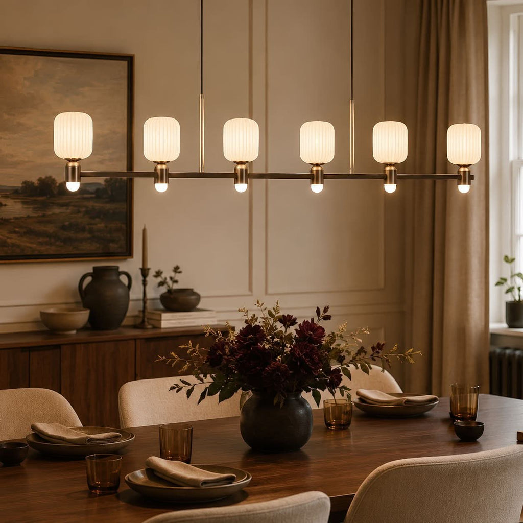 Lightsin Modern Minimalist Luxury Bronze Chandelier with Acrylic Shades
