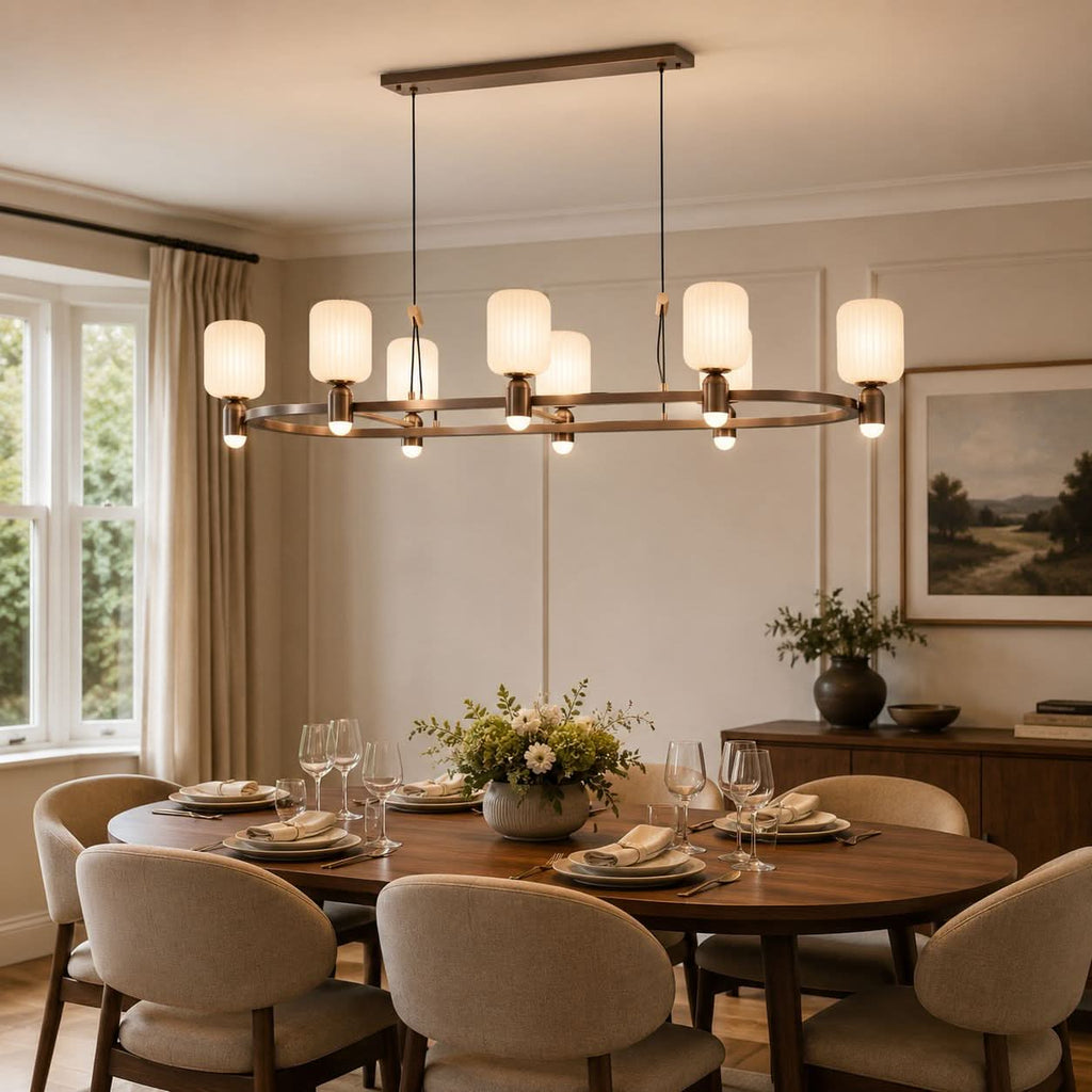 Lightsin Modern Minimalist Luxury Bronze Chandelier with Acrylic Shades