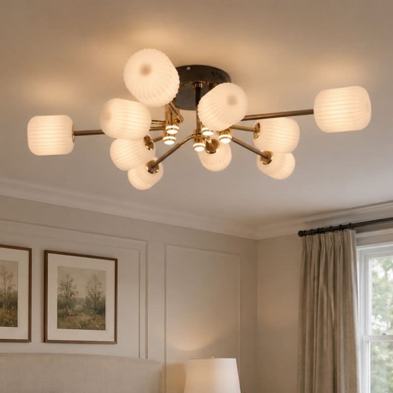 Lightsin Modern LED Tri-Color Changing Iron and Acrylic Ceiling Light
