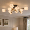 Lightsin Modern LED Tri-Color Changing Iron and Acrylic Ceiling Light