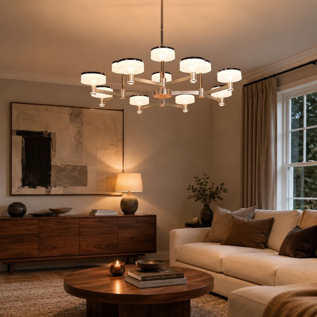 Lightsin Aluminum Acrylic Chandelier with Three-Color Changing