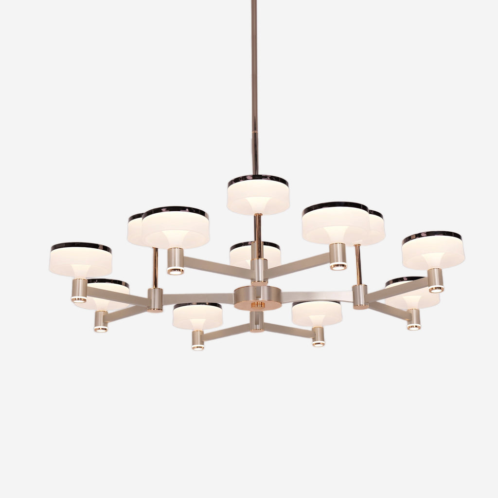 Lightsin Aluminum Acrylic Chandelier with Three-Color Changing