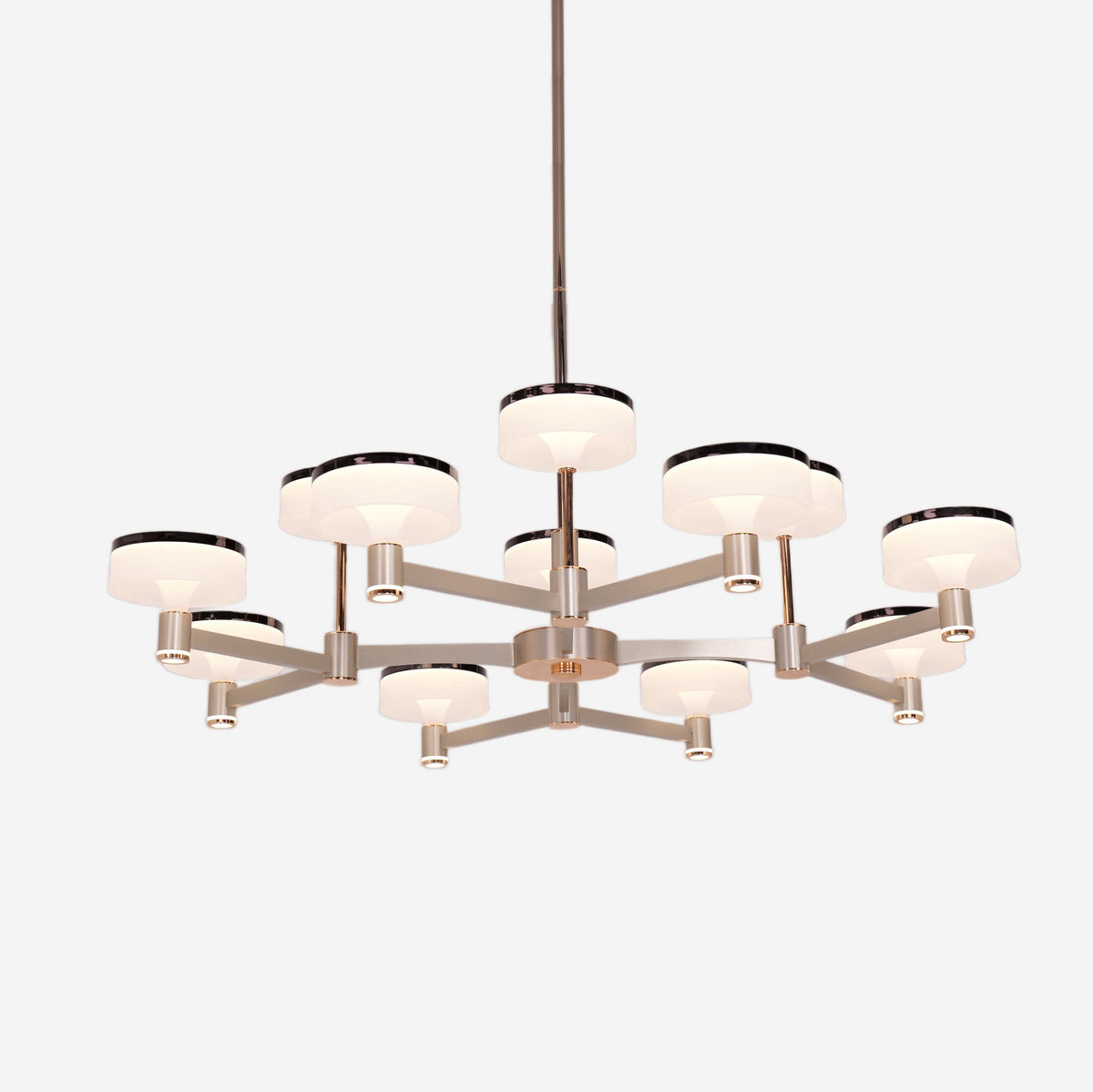 Lightsin Aluminum Acrylic Chandelier with Three-Color Changing