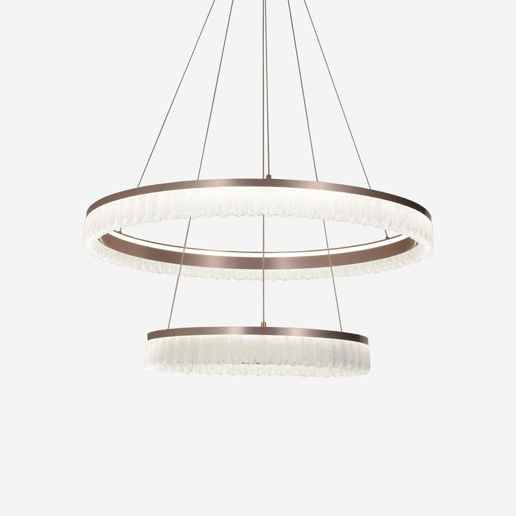 Lightsin Red Aluminum Stepless Dimming Circular Pendant Light for Modern Interiors