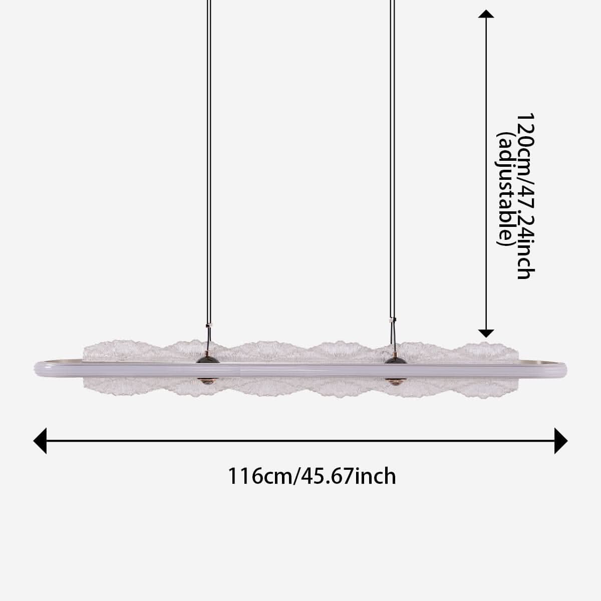 Lightsin Modern Aluminum and Acrylic Pendant Light for Dining Room Ceiling
