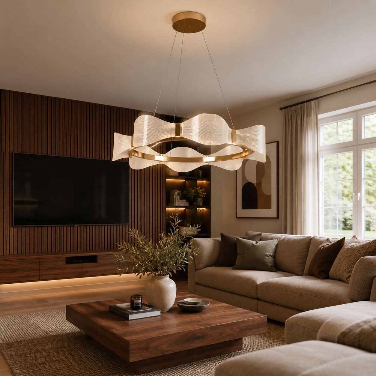 Lightsin Modern Minimalist Acrylic Ring Pendant Light