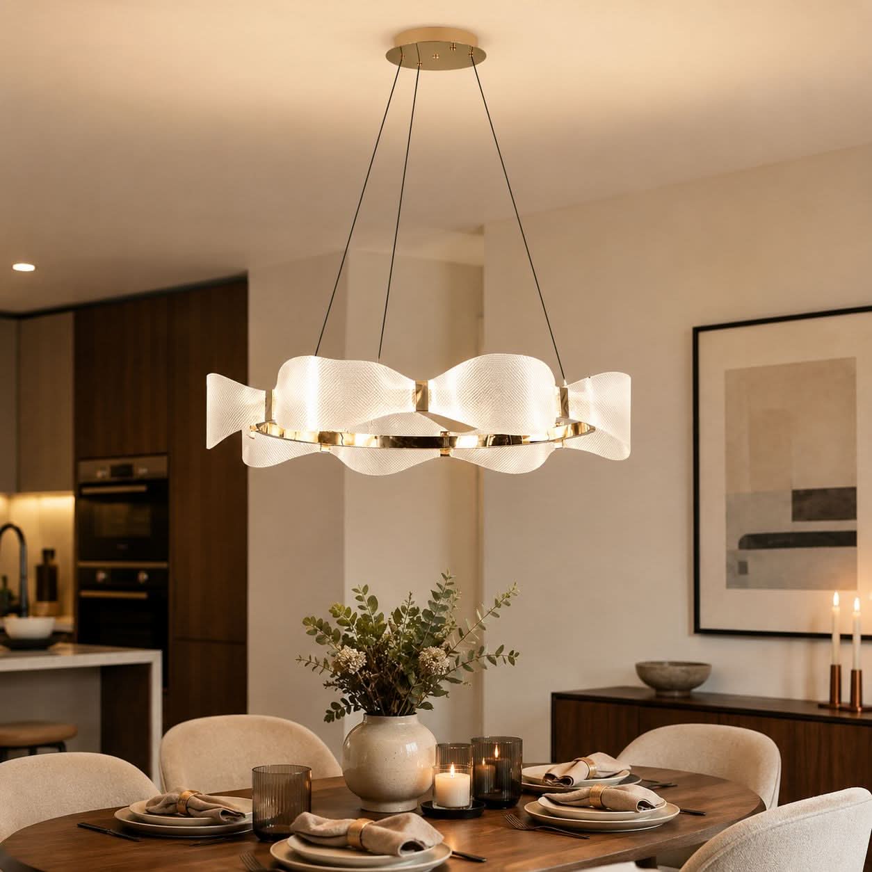 Lightsin Modern Minimalist Acrylic Ring Pendant Light