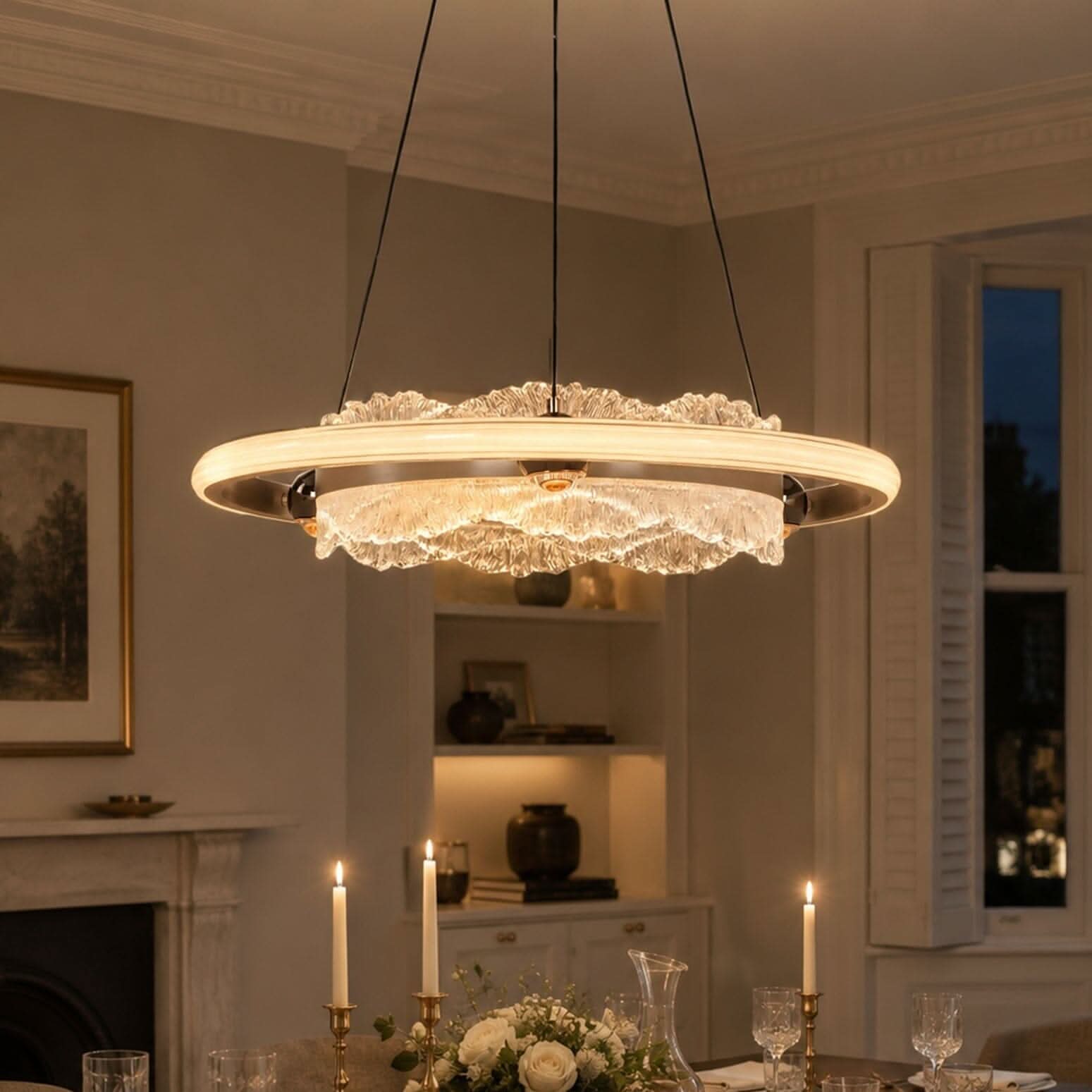 Lightsin Modern Ceiling Pendant Light with Aluminum and Acrylic Design