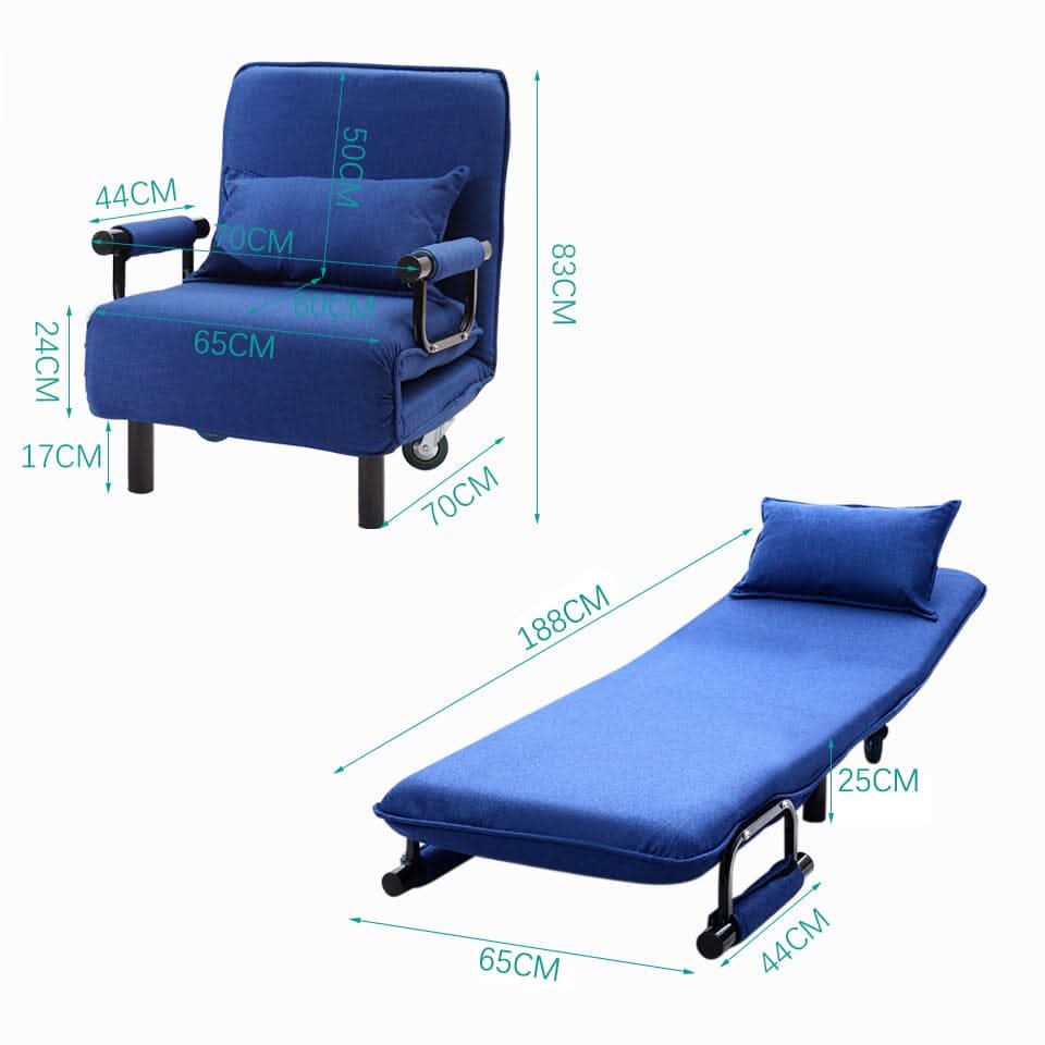 Foldable Sofa Bed and Leisure Recliner Armchair