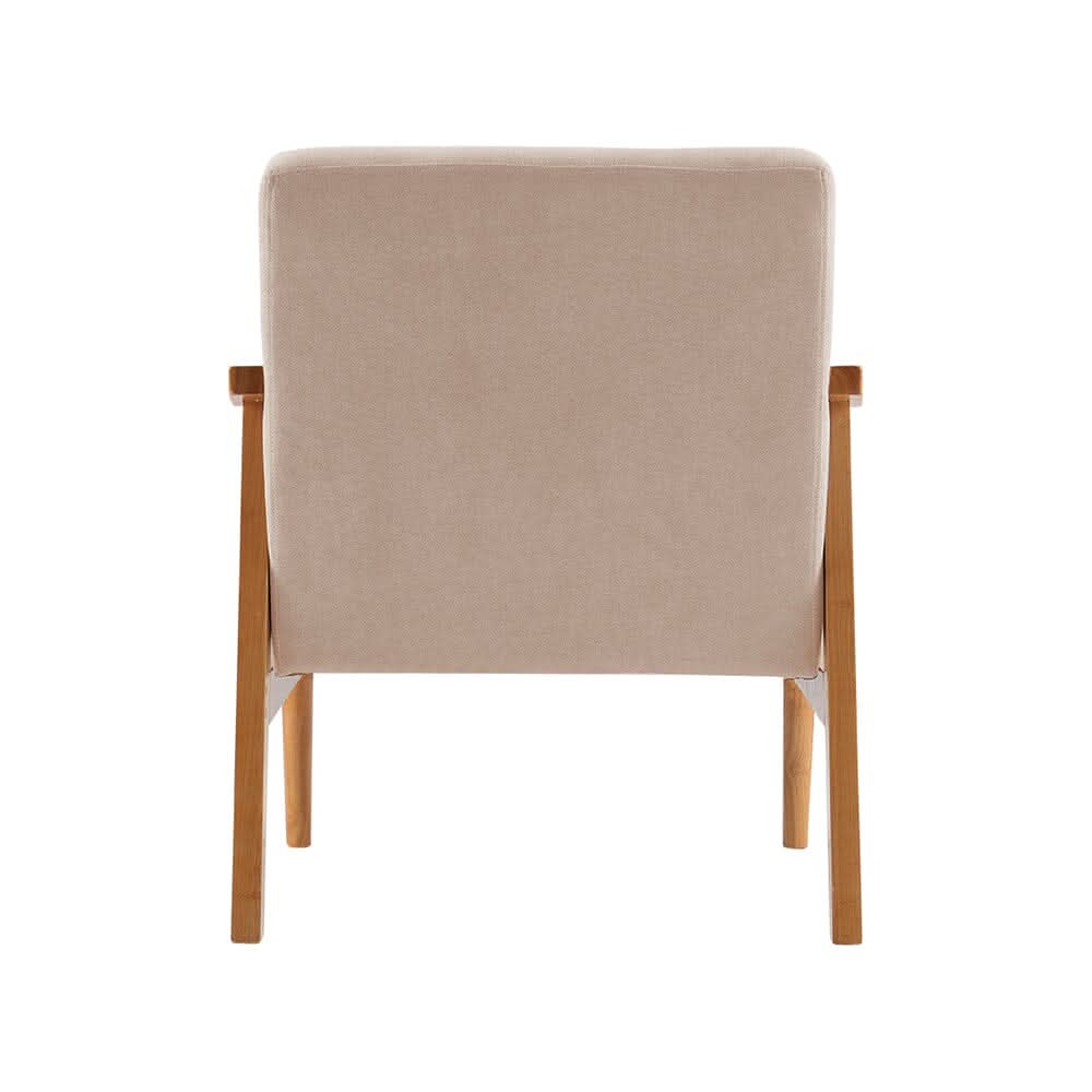 Modern Wood Frame Upholstered Armchair