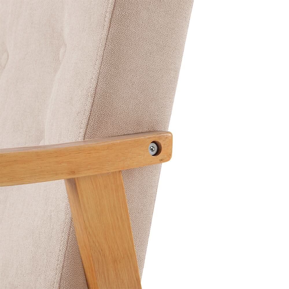 Modern Wood Frame Upholstered Armchair