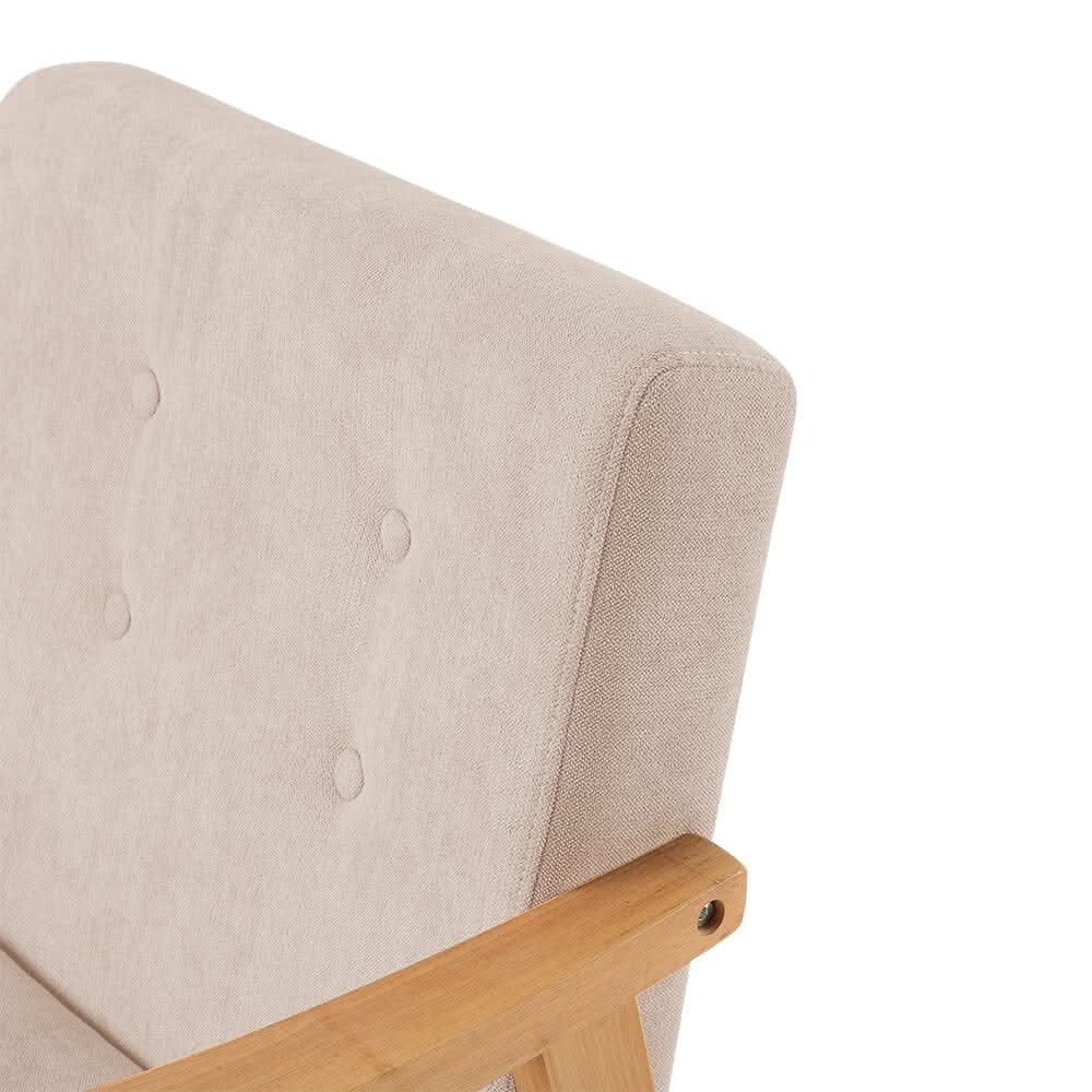 Modern Wood Frame Upholstered Armchair