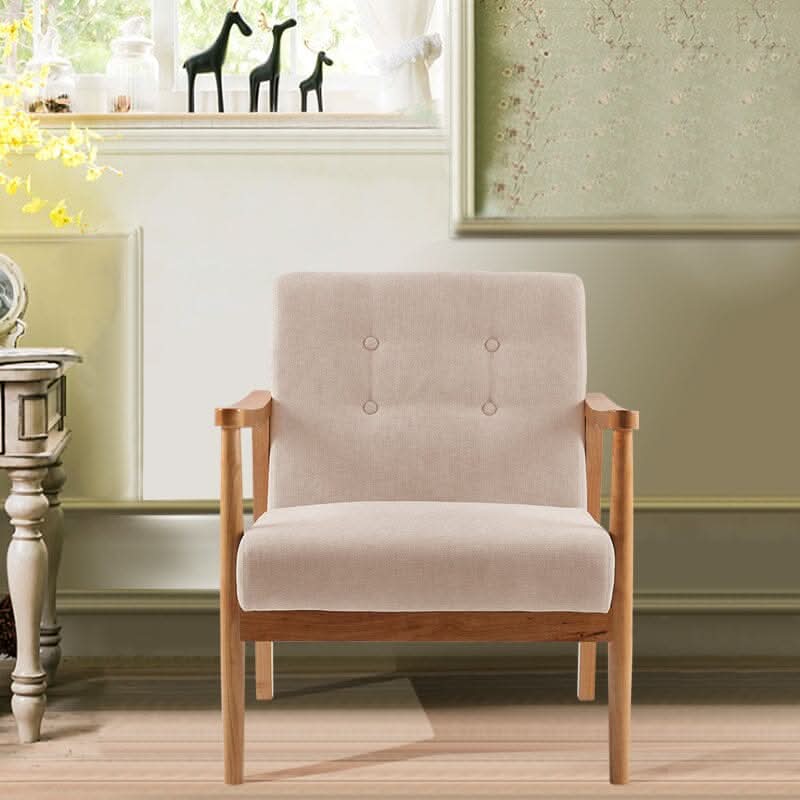 ‍Modern Wood Frame Upholstered Armchair (100% off)