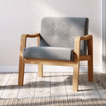 Scandi-Inspired Wooden Arm Accent Chair