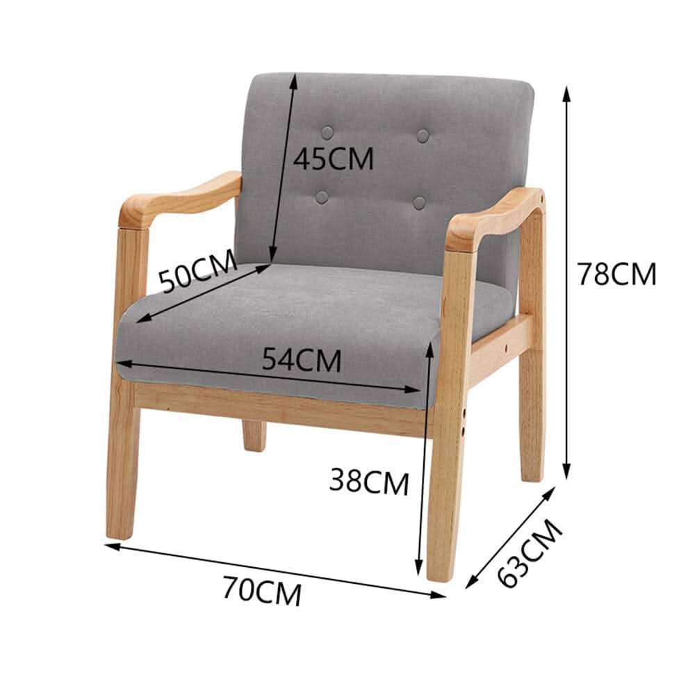 Scandi-Inspired Wooden Arm Accent Chair