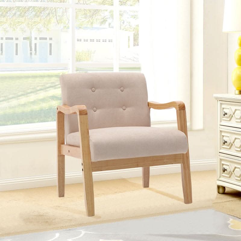 Scandi-Inspired Wooden Arm Accent Chair