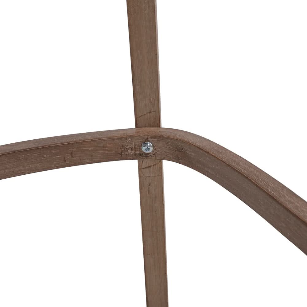 Set of 2 Linen Upholstered Bar Stools with Natural Wood Legs