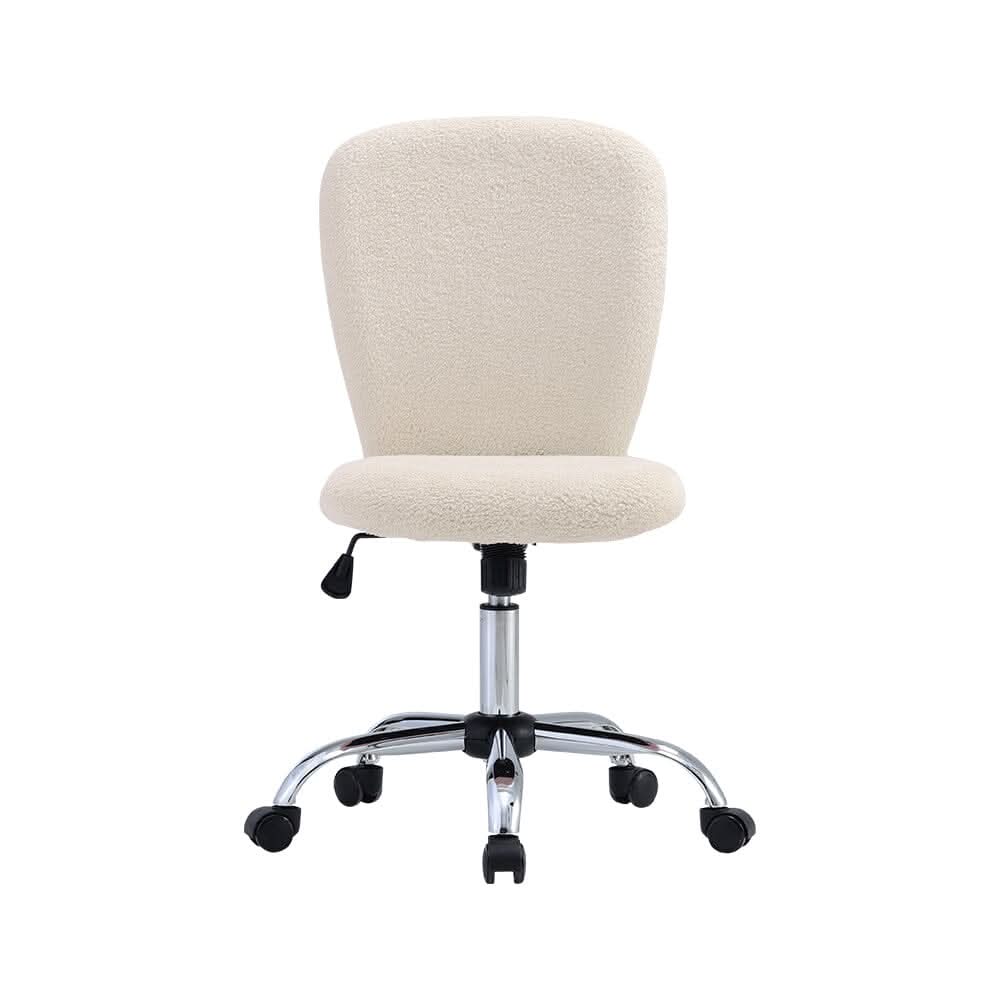 Luxury Mohair Office Chair in Beige