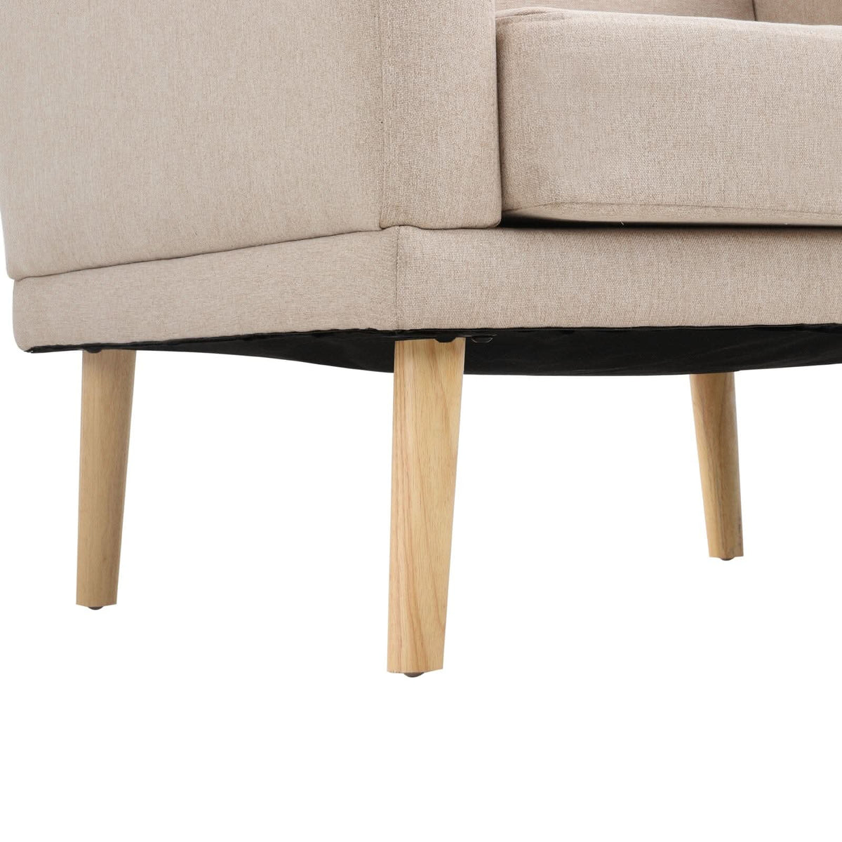 Linen Upholstered Padded Armchair for Home and Office