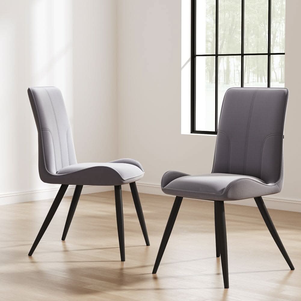 Modern Set of 2 Velvet Upholstered Dining Chairs
