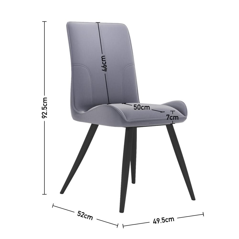 Modern Set of 2 Velvet Upholstered Dining Chairs