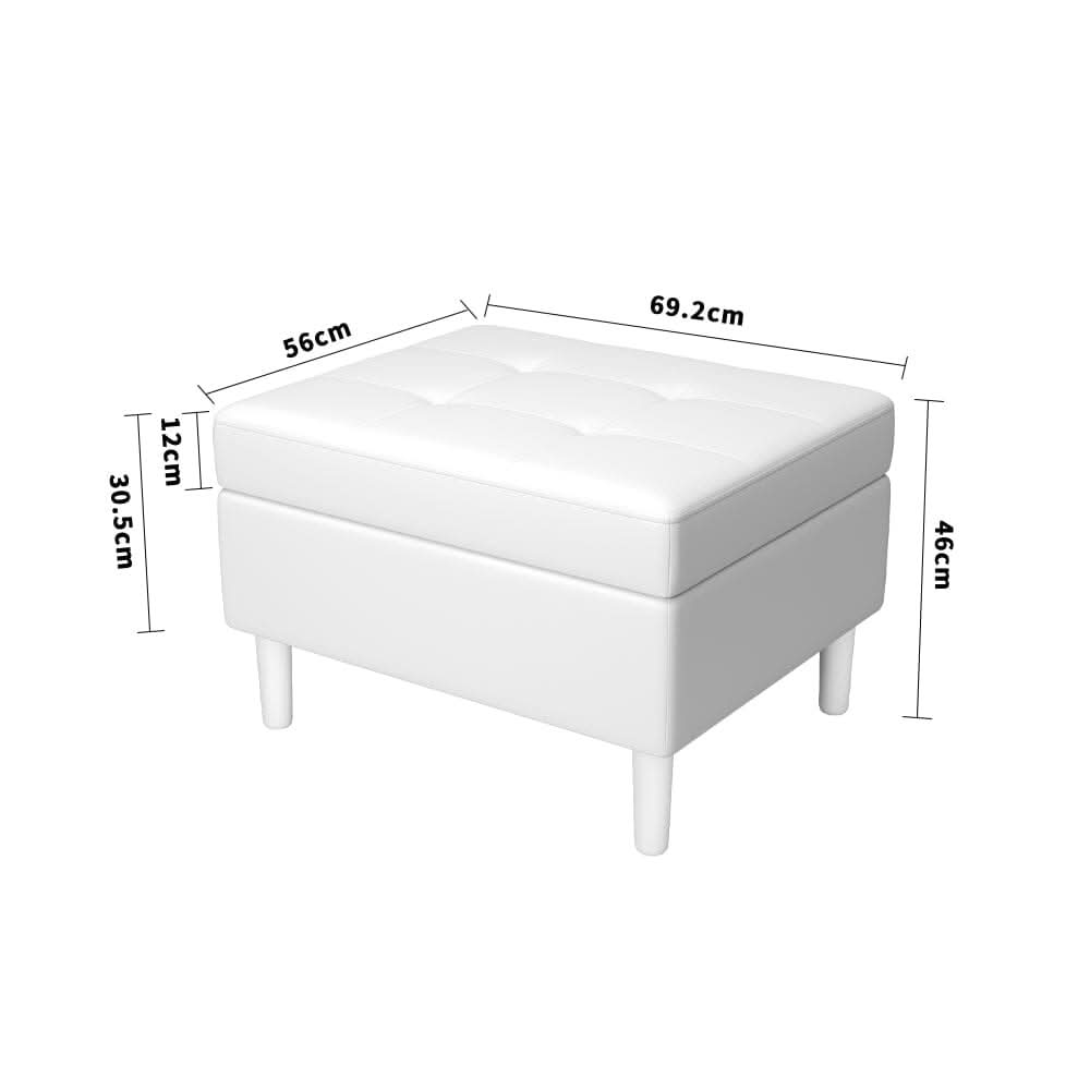Mustard Yellow Velvet Storage Ottoman