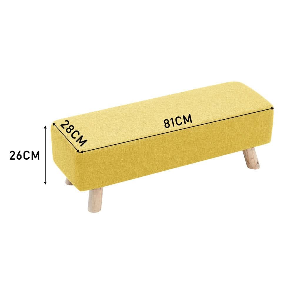 Large Rectangular Entryway Bench Linen Fabric Collection