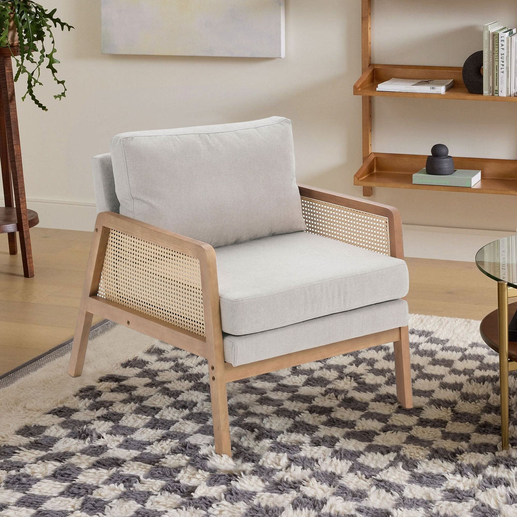 Scandi-Boho Rattan & Wood Accent Chair Collection – Multi-Colour Options