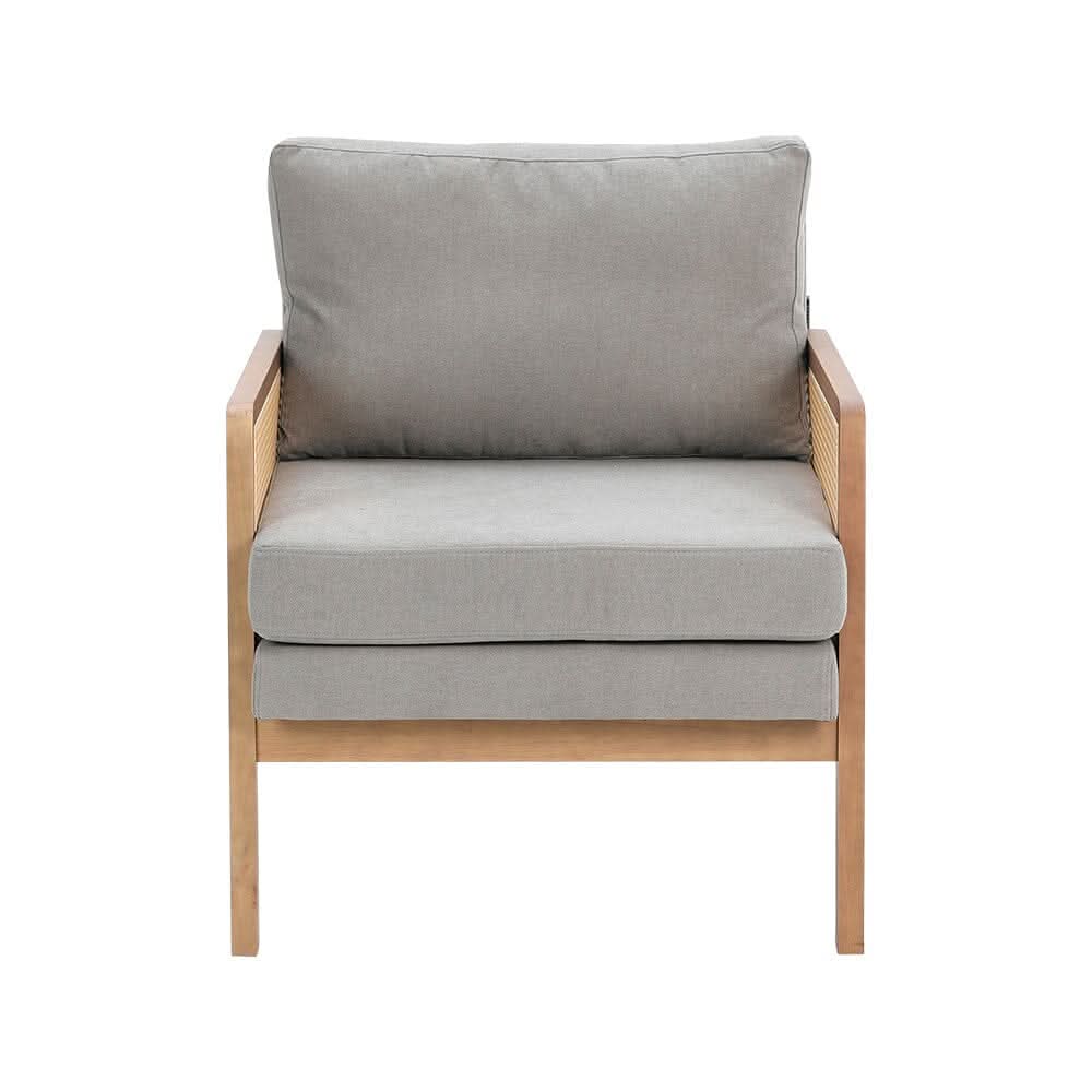Cushioned Wooden Armchair