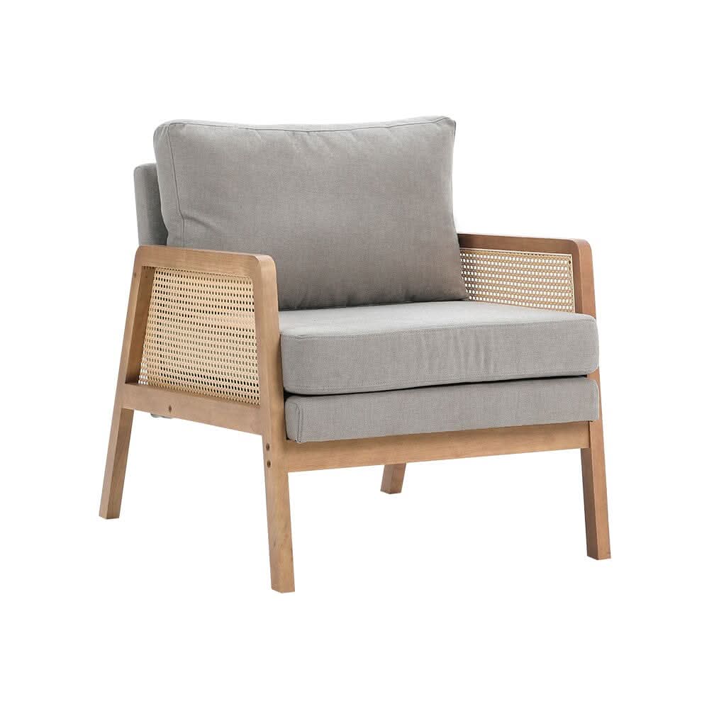 Cushioned Wooden Armchair