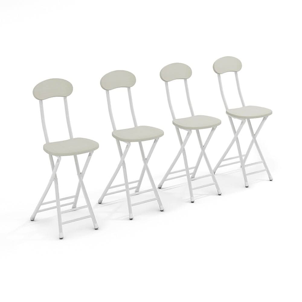 Compact Folding Dining Chair Minimalist Metal Frame