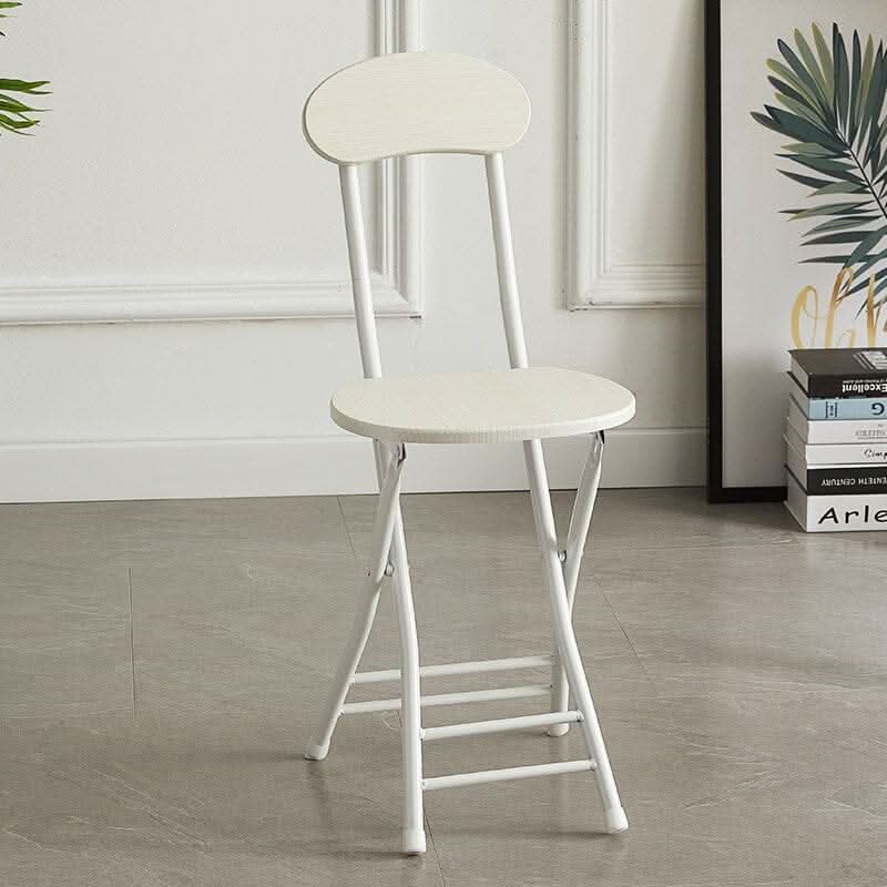 Compact Folding Dining Chair Minimalist Metal Frame