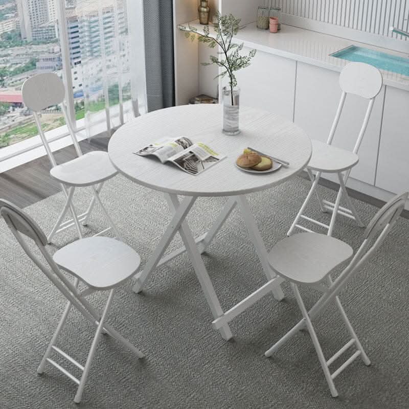 Compact Folding Dining Chair Minimalist Metal Frame