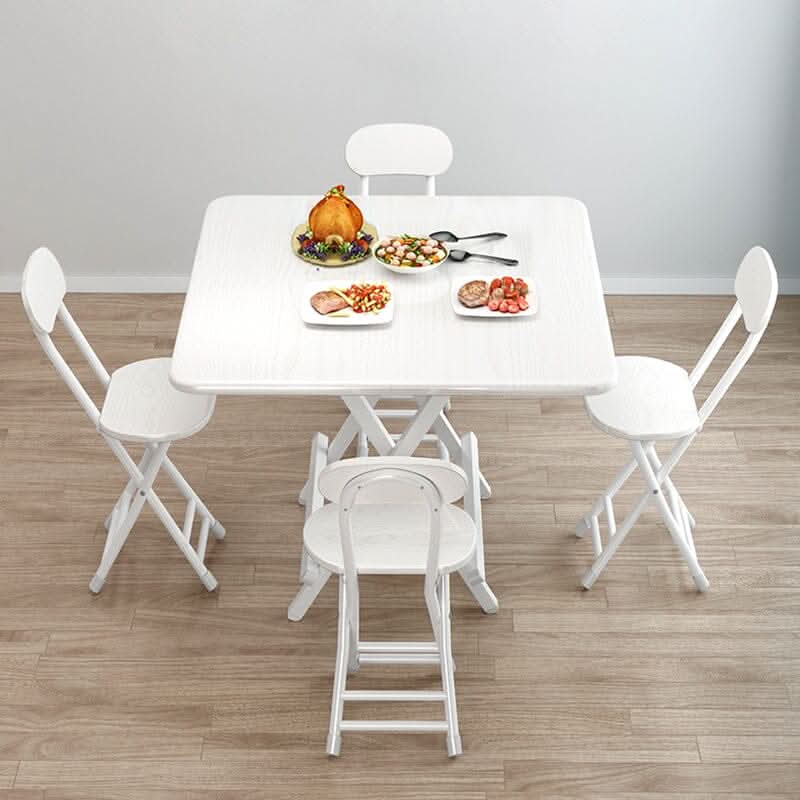Compact Folding Dining Chair Minimalist Metal Frame