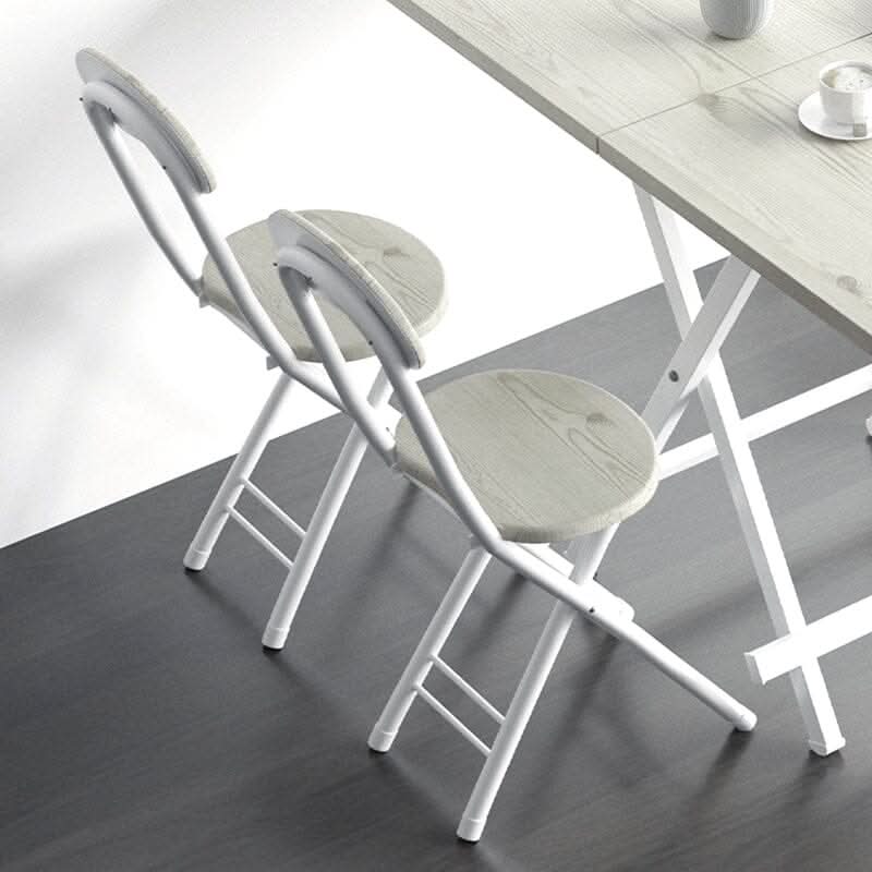 Compact Folding Dining Chair Minimalist Metal Frame