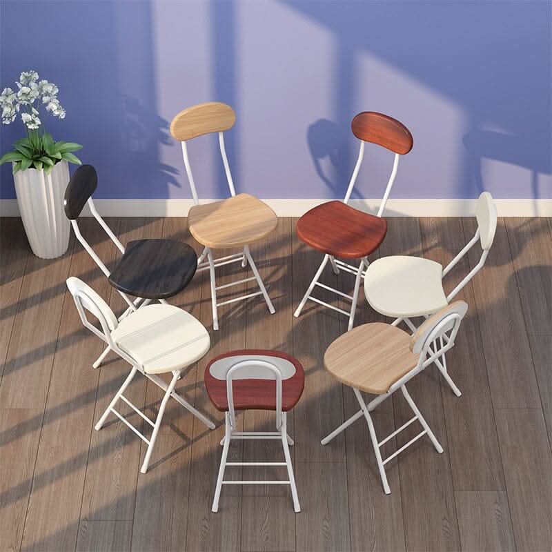 Compact Folding Dining Chair Minimalist Metal Frame