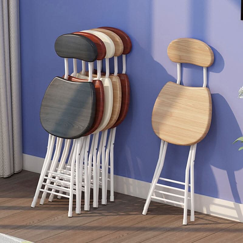Compact Folding Dining Chair Minimalist Metal Frame