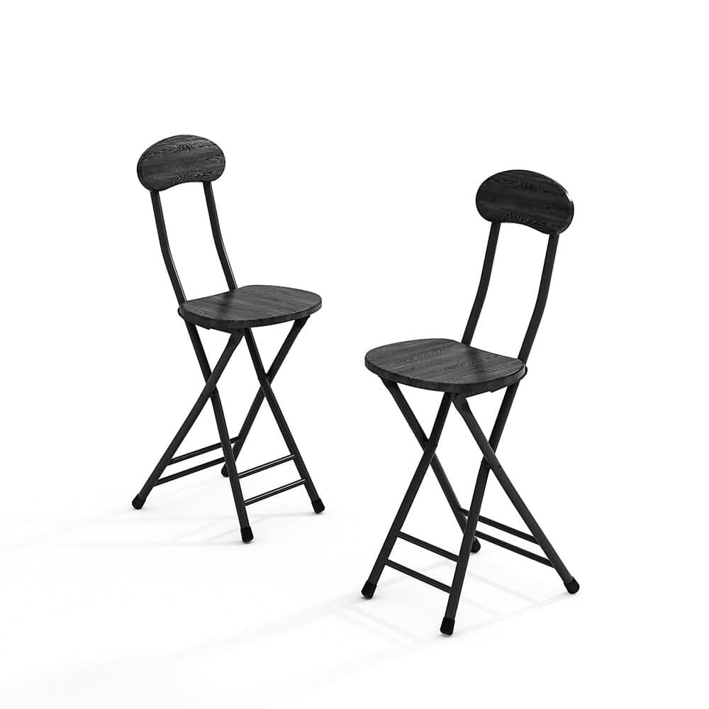 Compact Folding Dining Chair Minimalist Metal Frame