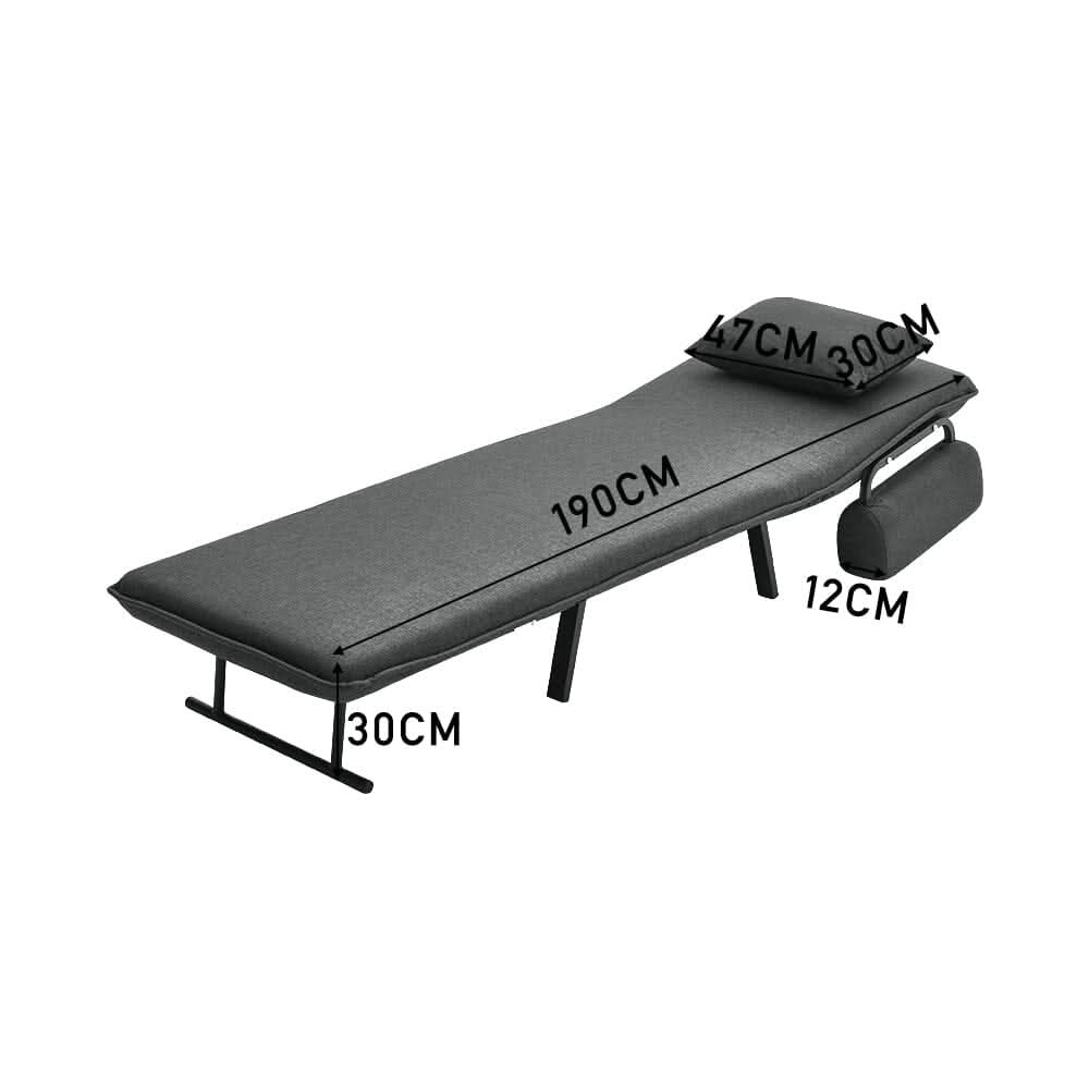 Single Foldable Sofa Bed with Multi-Position Adjustment
