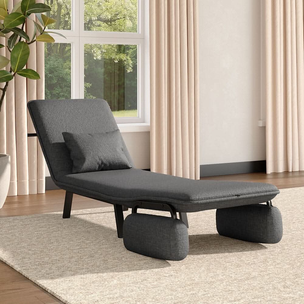 Single Foldable Sofa Bed with Multi-Position Adjustment