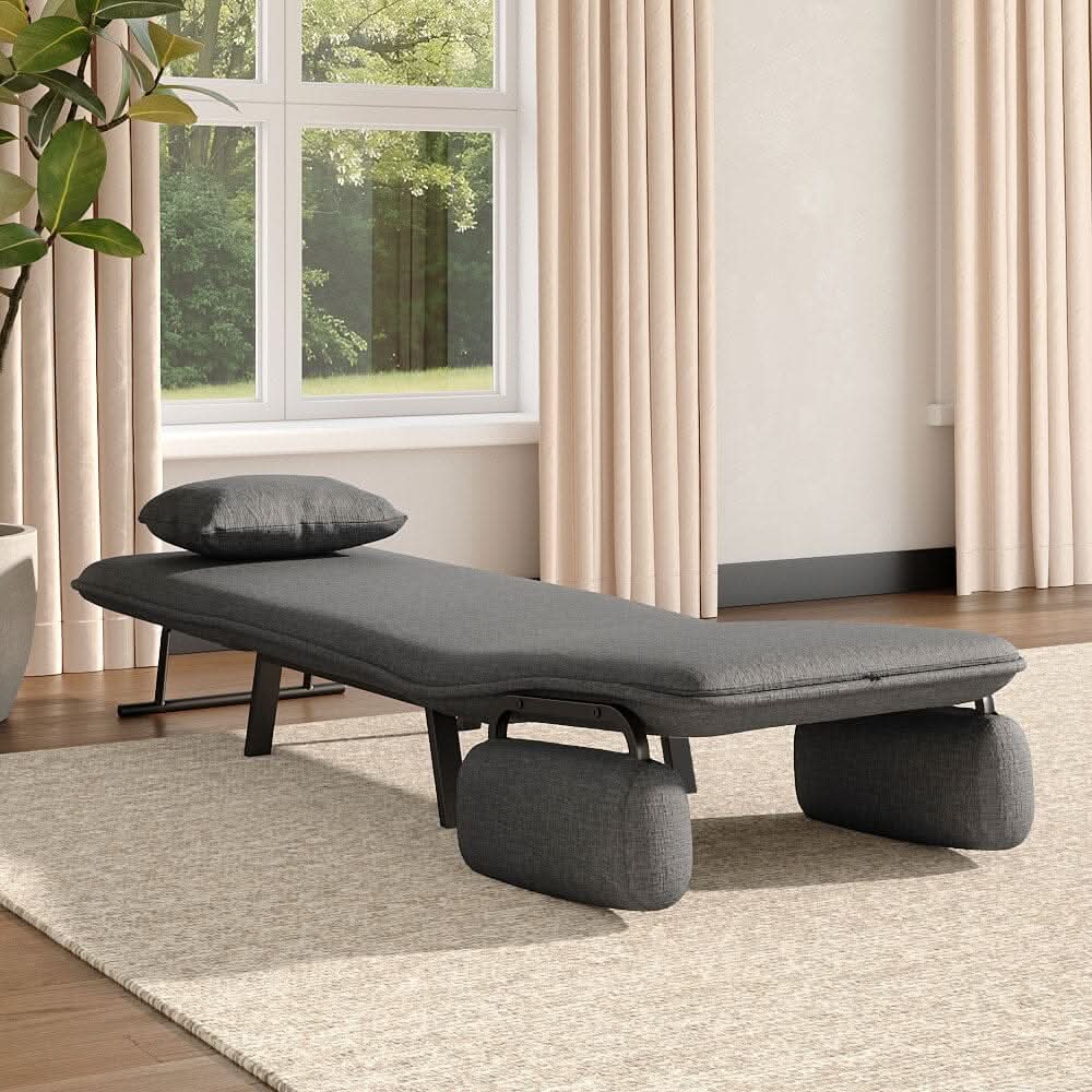 Single Foldable Sofa Bed with Multi-Position Adjustment