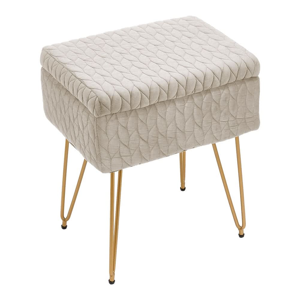 Multi-Purpose Ottoman Stool with Full Cover Lid