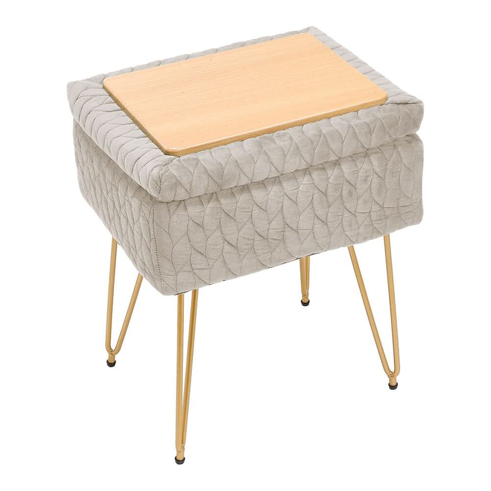 Multi-Purpose Ottoman Stool with Full Cover Lid