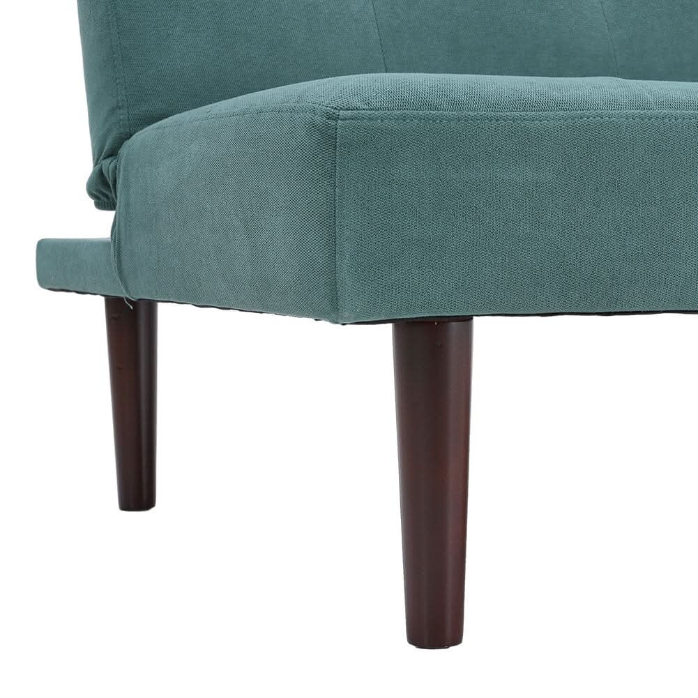 4ft Sofa Bed Contemporary Convertible Upholstered Green/ Grey